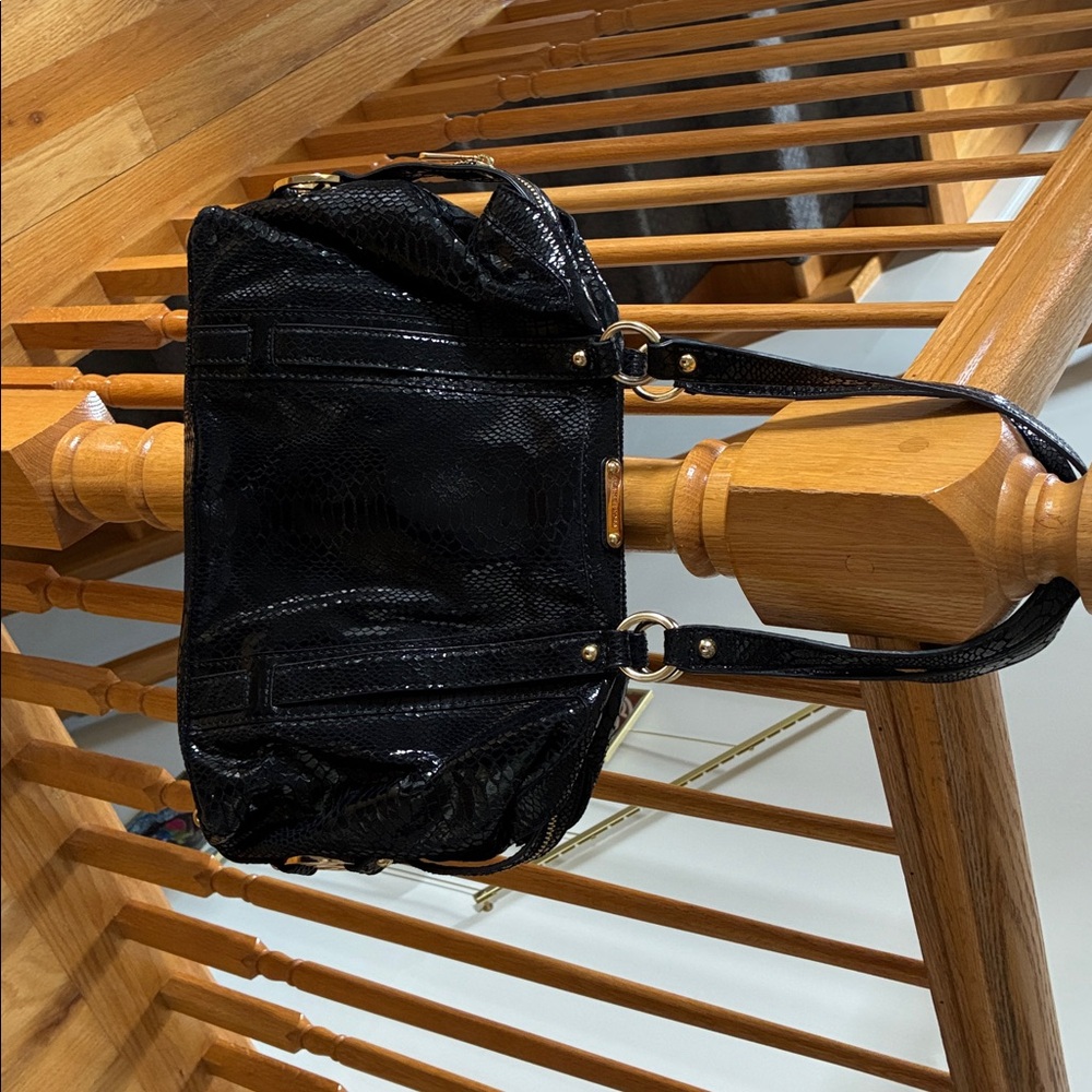 NWOT: Michael Kors Python Embossed Black Patent L… - image 3